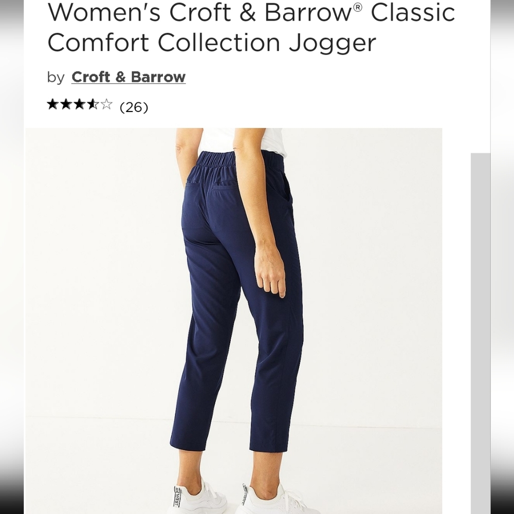 jogger croft & barrow navy blue